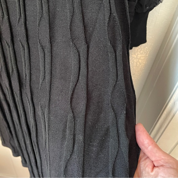 Nanette Lepore Black Ruffle Sleeve Sweater Dress Sz Small - Picture 5 of 12